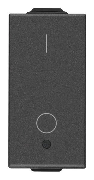 Vimar Neve Up 09015.CM 2 P 16 AX 1 Yollu Anahtar Karbon Siyah