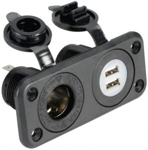 Çiftli USB Soketi ve Çakmak Soketi