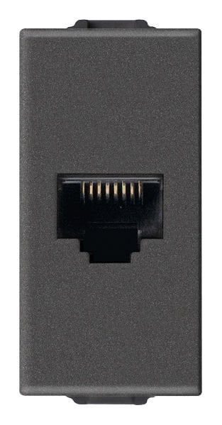 Vimar Neve Up 093369.6.CM RJ45 CAT6 Netsafe UTP 110 Priz Karbon Siyah