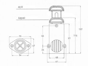 Bravo 614 Şişme bot su gideri
