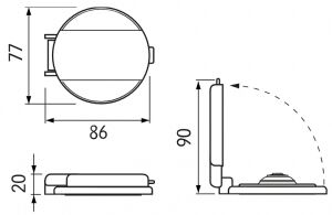 Quick Krom Güverte Ayak Butonu Down