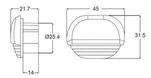 Ledli Merdiven Lambası Kırmızı 12/24 Volt