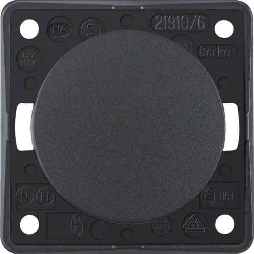 Berker İntegro Antrasit Vaviyen 56x56 MM