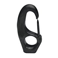 Snap Hook w/Eye Ø15x55mm, f/Ø8mm Cord, Polyam. Black