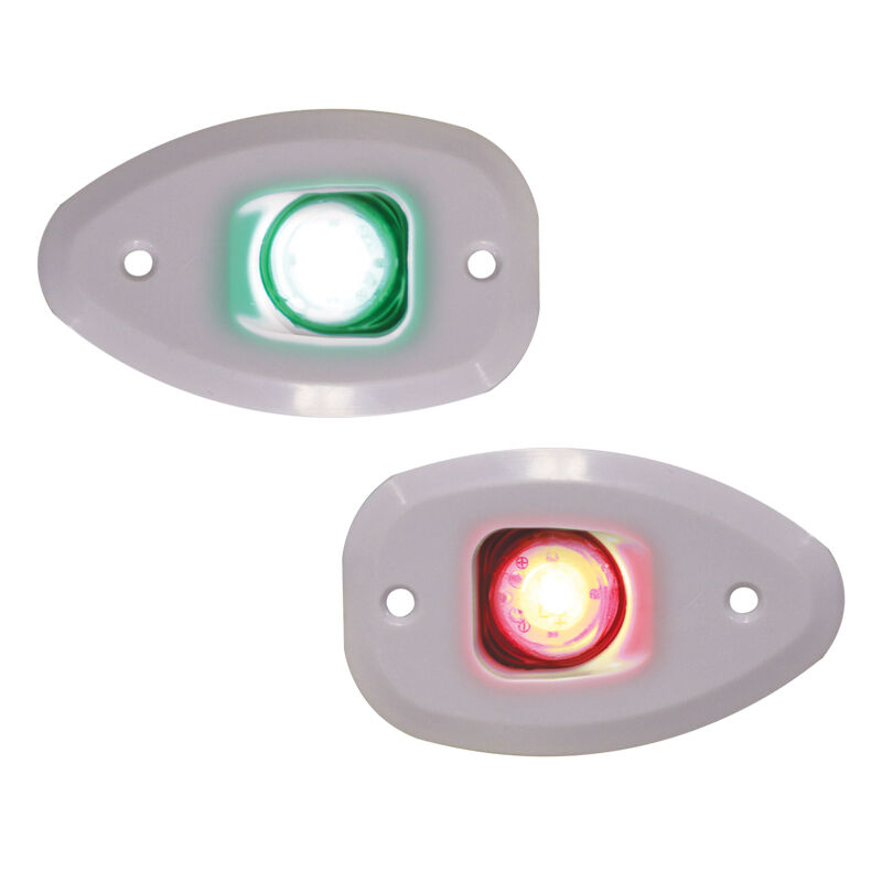 MICRO LED 12 İskele&Sancak 112.5° Feneri,Yüzey mon., Set, Beyaz Göv.,delikli