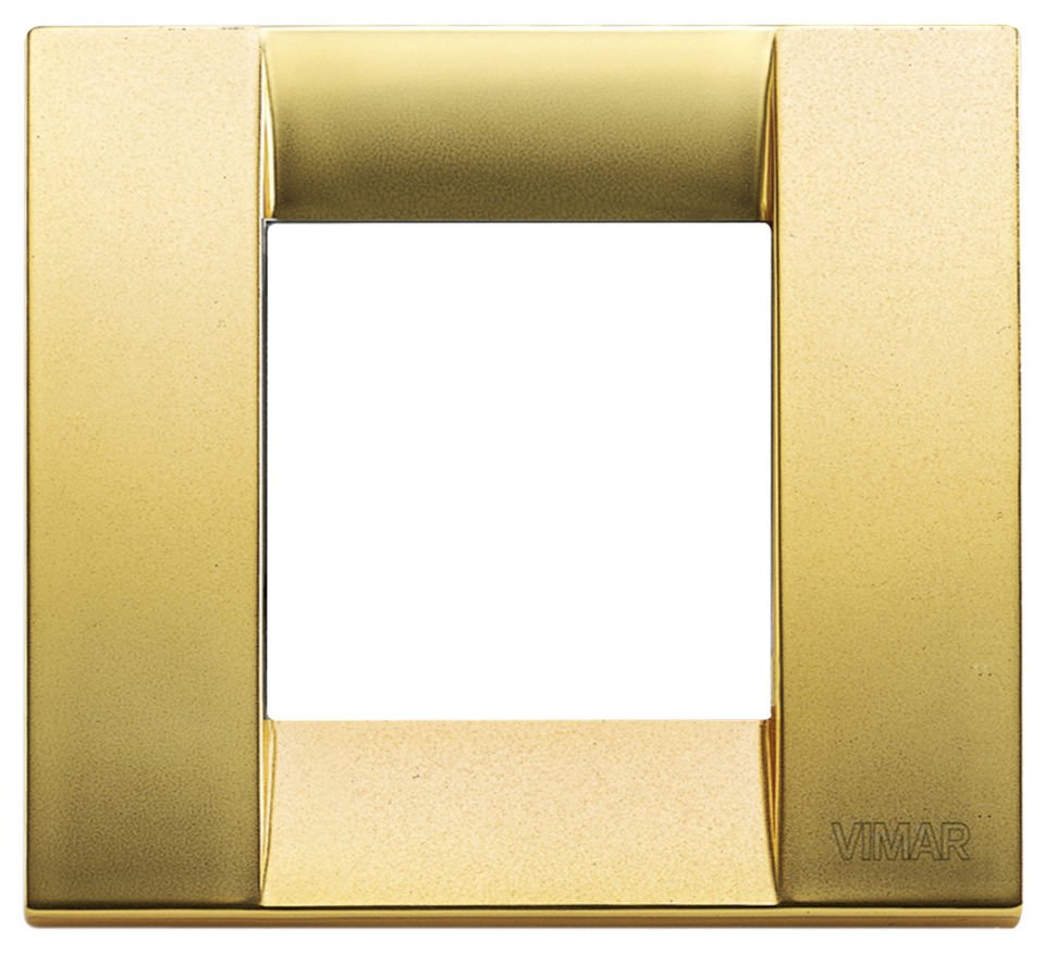 Vimar İdea 17092.33 Birli / İkili Mat Gold Çerçeve