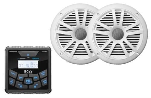 BOSS Audio Systems MCKGB450W.6 USB AUX Girişli Bluetoothlu Hoparlörlü Marin Teyp Seti