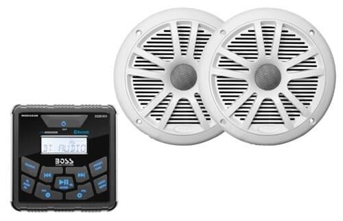 BOSS Audio Systems MCKGB450W.6 USB AUX Girişli Bluetoothlu Hoparlörlü Marin Teyp Seti