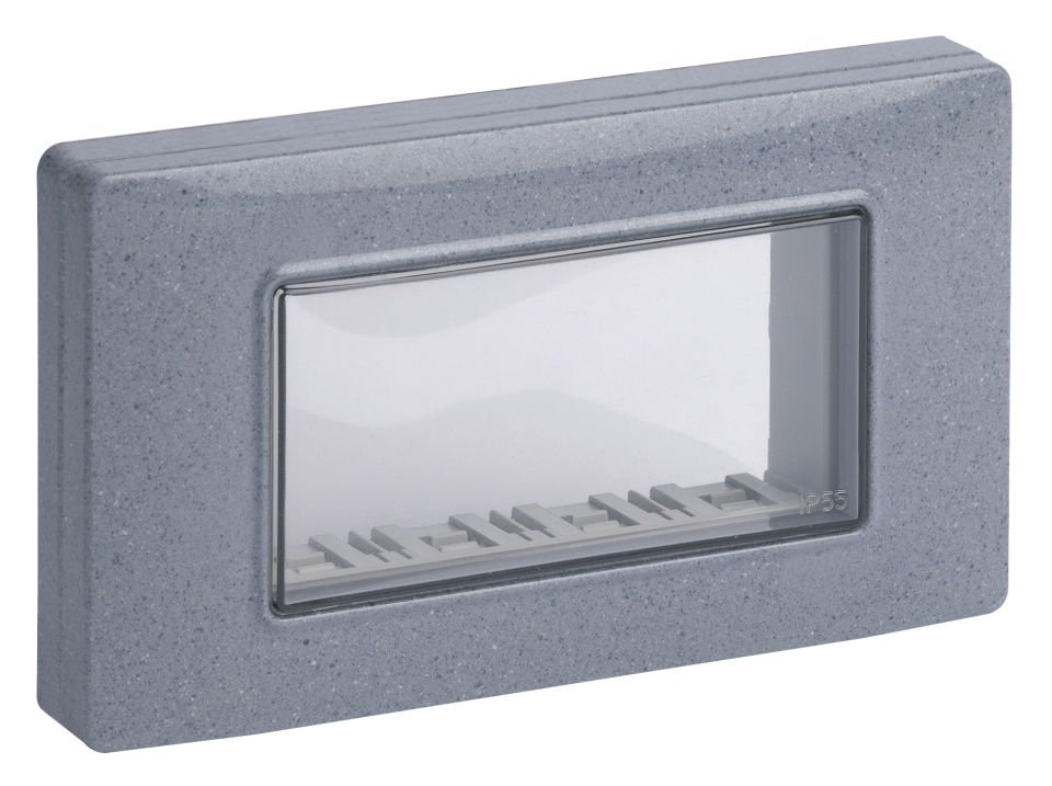 Vimar Plana 14944.14 IP55 Cover 4M Screws Granit Gri