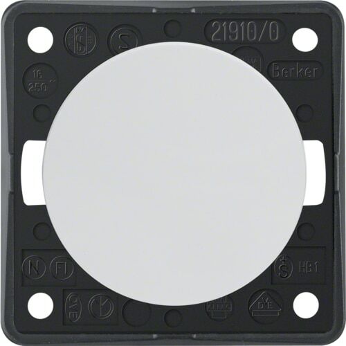 Berker İntegro Yaylı Tekli Beyaz Anahtar 56x56 mm
