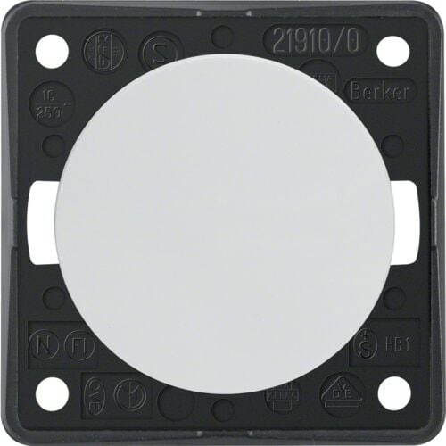 Berker İntegro Yaylı Tekli Beyaz Anahtar 56x56 mm