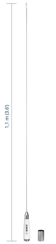 Scout Quick 3 Vhf Anteni Paslanmaz Çelik 1.1 Metre