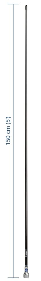 Scout Quick 2 Vhf Anteni Fiberglass 1.5 Metre Siyah