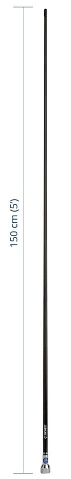 Scout Quick 2 Vhf Anteni Fiberglass 1.5 Metre Siyah
