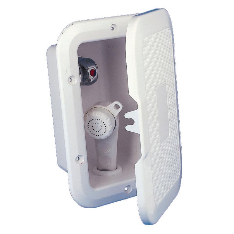 Case w/Shower &Mixer Tap, 5m Hose, w/Lid, White