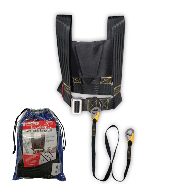 Safety Harness & Saf. Line,Double,L185cm,ISO,Adult,Set