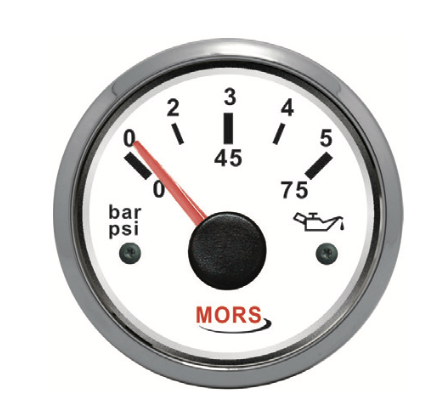 Mors Yağ Göstergesi Siyah 5 Bar 12-24 V Ø: 55 mm