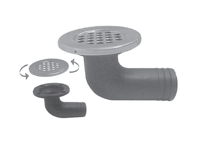 Yer Süzgeci Krom Flanşlı 38 mm Çap 9 cm 316 Kalite
