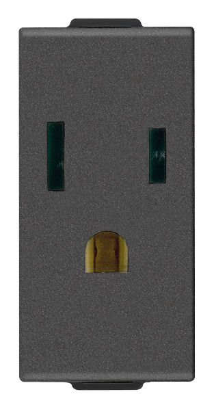 Vimar Neve Up 09242.CM 2P+E 15A USA+SASO Sıcury Priz Karbon Siyah