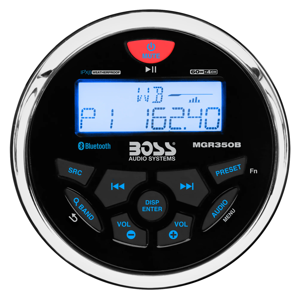 BOSS Audio Systems MGR350B AUX USB Girişli Bluetoothlu Marin Teyp