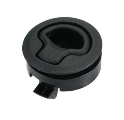 Gömme Kulp Yaylı Siyah Çap 60mm