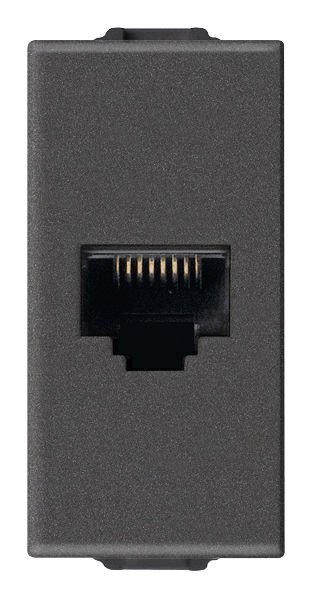 Vimar Neve Up 09339.6.CM RJ45 CAT6 Netsafe UTP 110 Priz Karbon Siyah