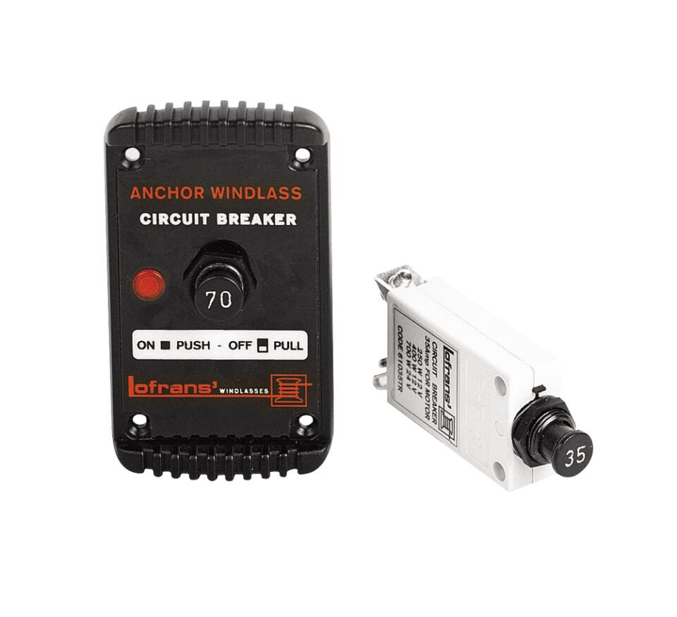 LOFRANS' CIRCUIT BREAKER THERMAL 35A PLUS PLATE & LED