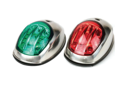 Seyir Feneri 12 V  İskele + Sancak Led - 316 Krom