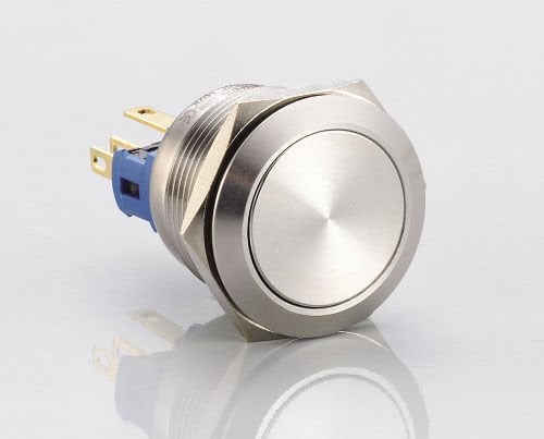 Tron Krom Işıksız Yaylı Buton 22 mm J22-211