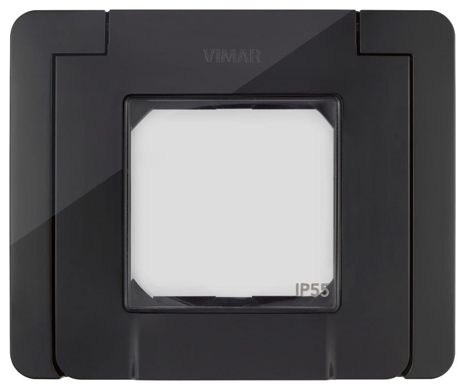 Vimar Neve Up 09911.04 IP55 Cover 2M+ Claws Black
