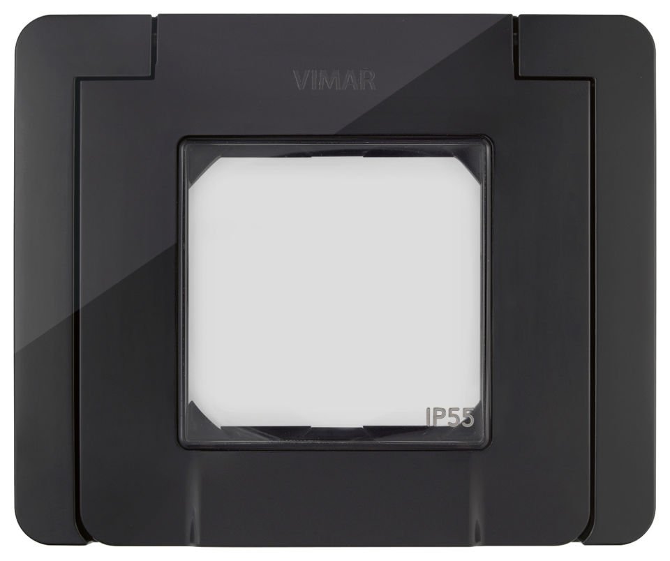 Vimar Neve Up 09911.04 IP55 Cover 2M+ Claws Black