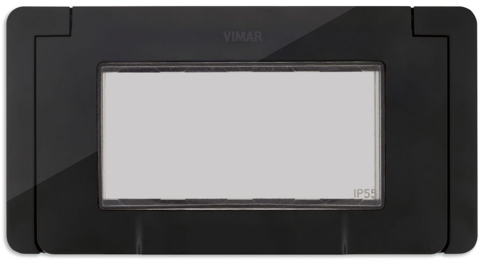 Vimar Neve Up 09914.04 IP55 Cover 4M + Screws Black