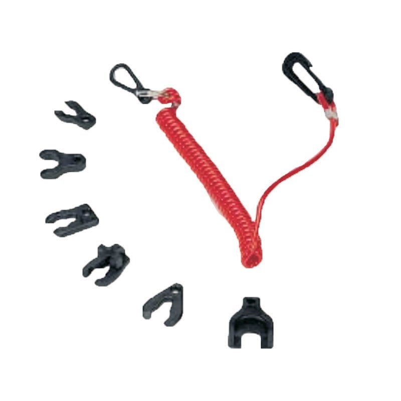 Set KillSwitch Key w/Coil Lanyard for Tohatsu Eng.