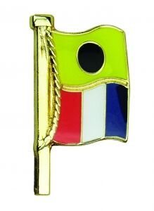 Altın kaplama ve mineli rozet