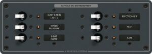 DC 6 Pozisyonlu Sigorta Paneli 12 V 15 A