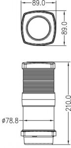 3 Renkli Demir Feneri 12 V DC
