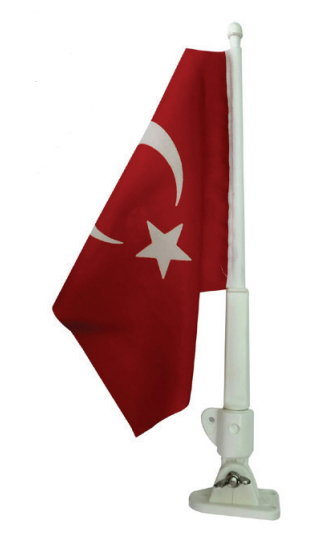 Plastik Bayrak Direği 40 cm Bayrak ile Birlikte