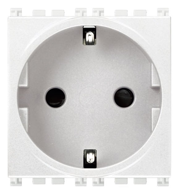 Vimar Arke 19208.B 2P+E 16A Alman Standart Sıcury Topraklı Priz Beyaz