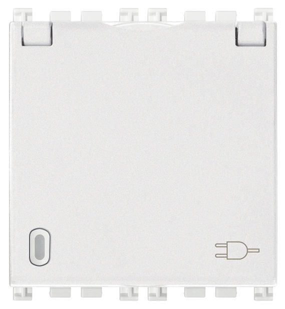 Vimar Arke 19208.C.B Kapaklı Topraklı Priz Beyaz