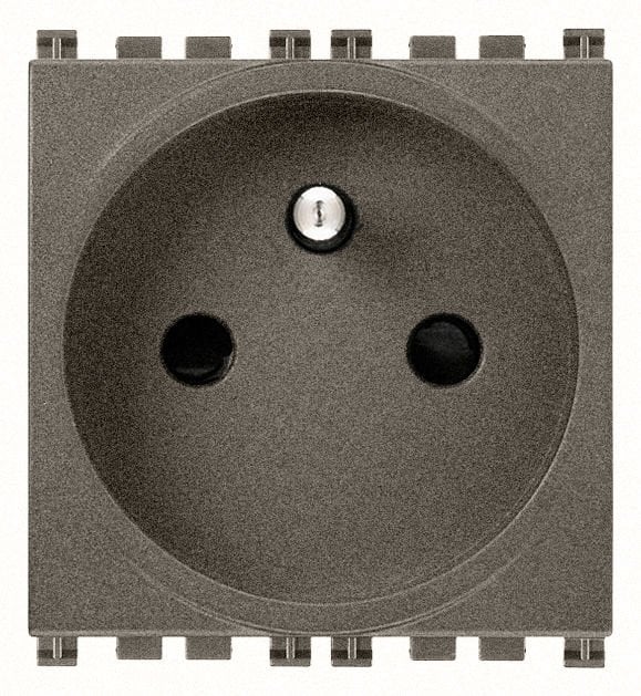 Vimar Arke 19212.M 2P+E 16A Fransız Sıcury Priz Metal