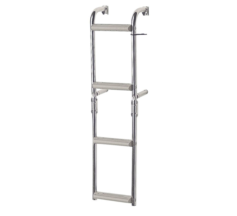 Foldable Ladder,Inox 316,for narr.transom,2+2 steps,90⁰