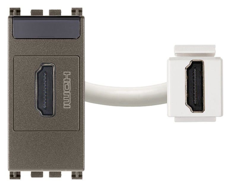 Vimar Arke 19346.M HDMI Prizi Metal