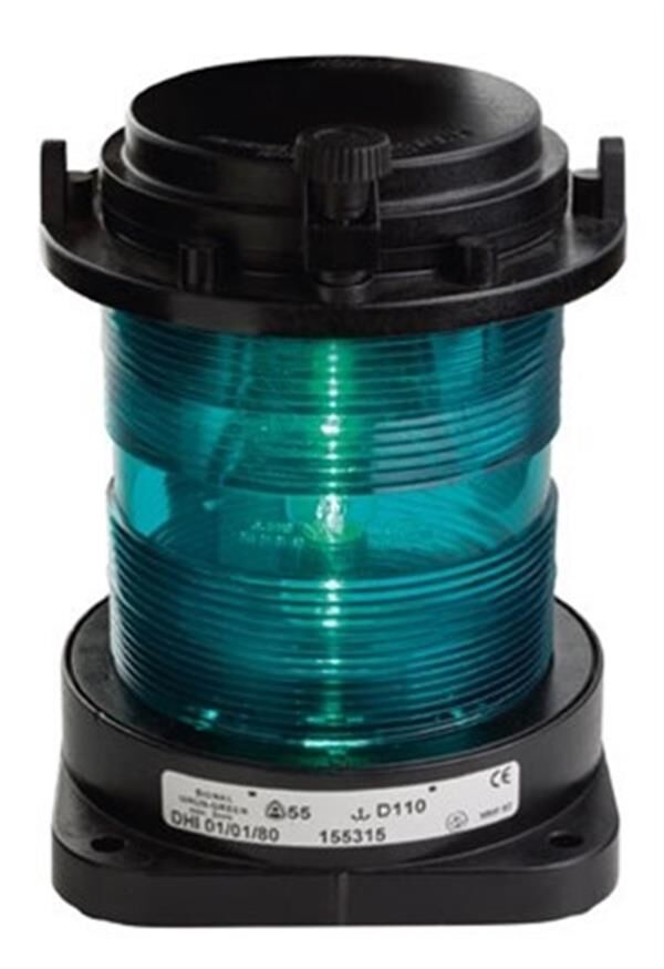 Aqua Signal 55 Serisi Sarı Pupa Seyir Feneri 24V Beyaz