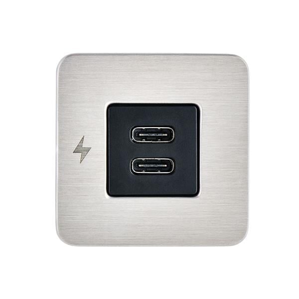 TILE-USB-C/USB-C ŞARJ SOKETİ, SİYAH ÇERÇEVE