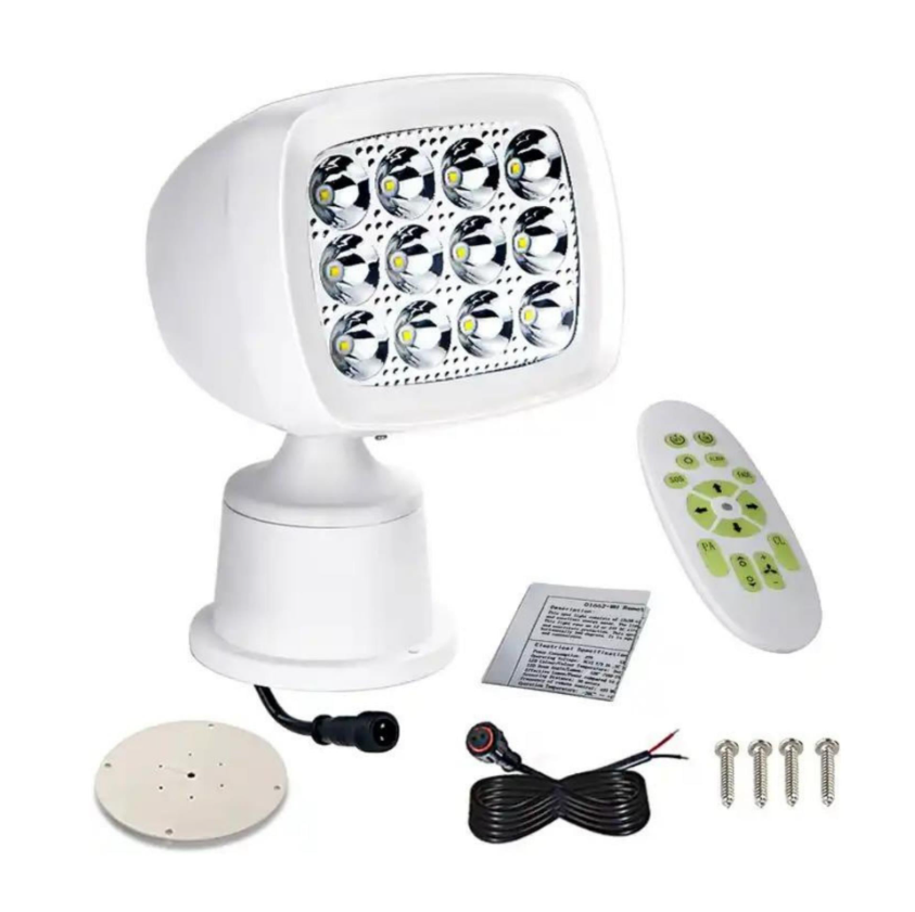 Labarka Uzaktan Kumandalı LED Projektör 12/24V 60W Beyaz (Flaş/SOS)