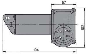 Vetus RWS Tip Silecek Motoru 24 V Uzun Şaft