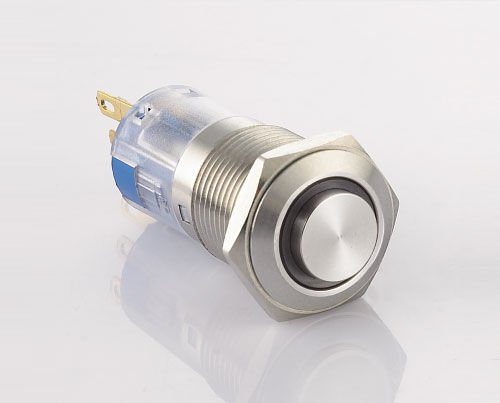 Tron Ledli Metal Kalıcı Buton Mavi 6-24V DC J16-362-E-BD 2NO/NC