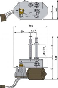 Vetus Ağır Hizmet Tipi Silecek Sistemi 12 V