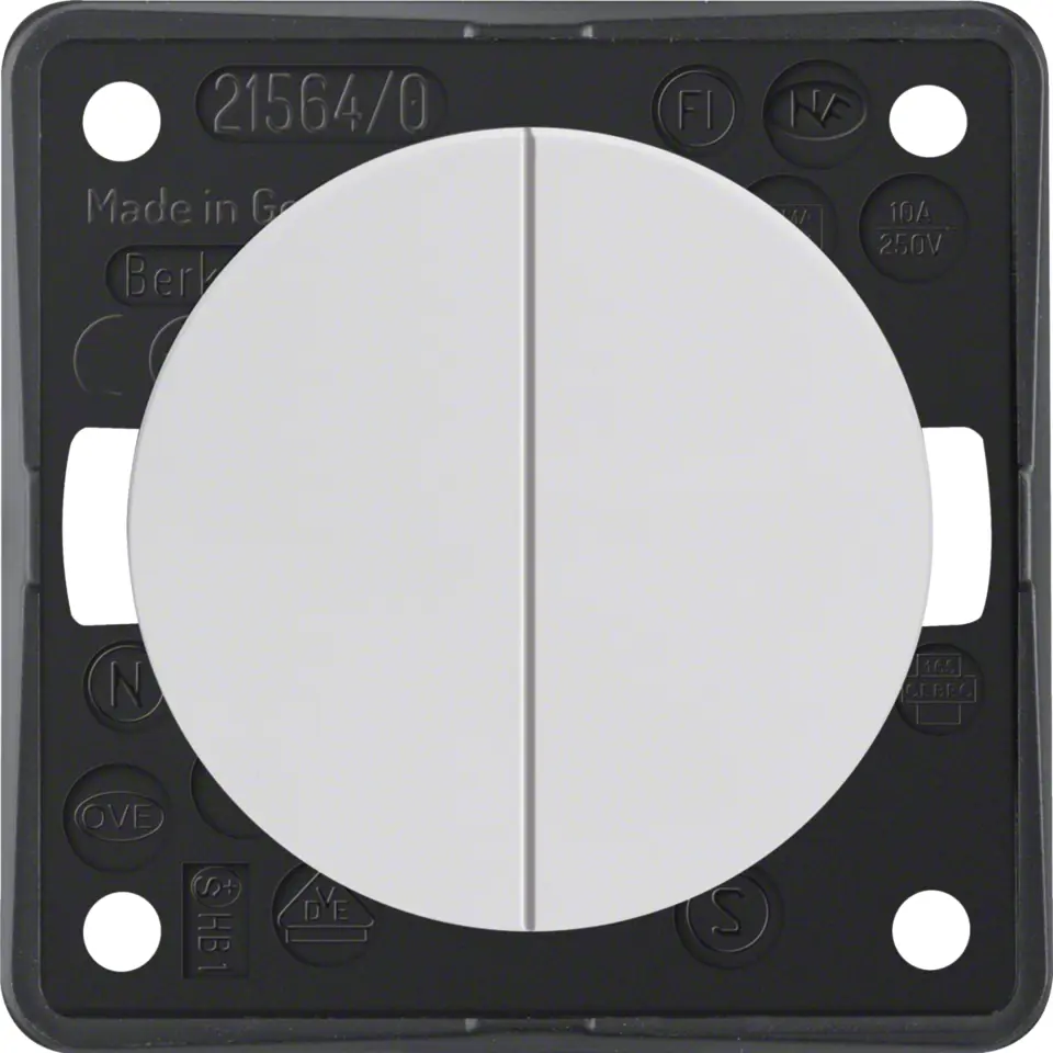 Berker İntegro Komütatör İkili Kutup Beyaz Anahtar