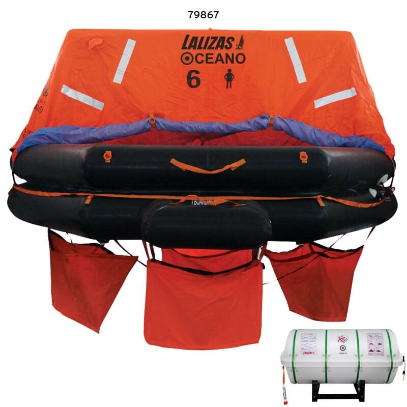 LALIZAS Cansalı SOLAS OCEANO,Throw-overboard Type,6 prs,kanister (A)